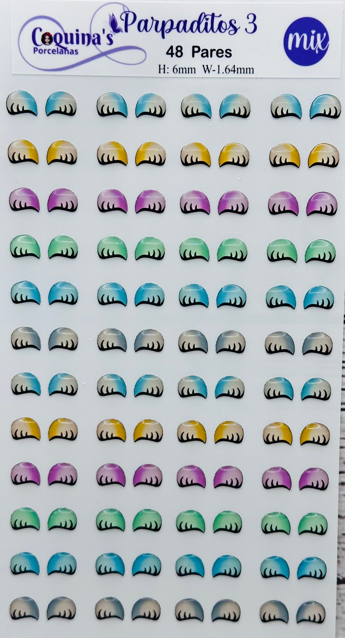 Parpaditos 3 6mm 48 pares