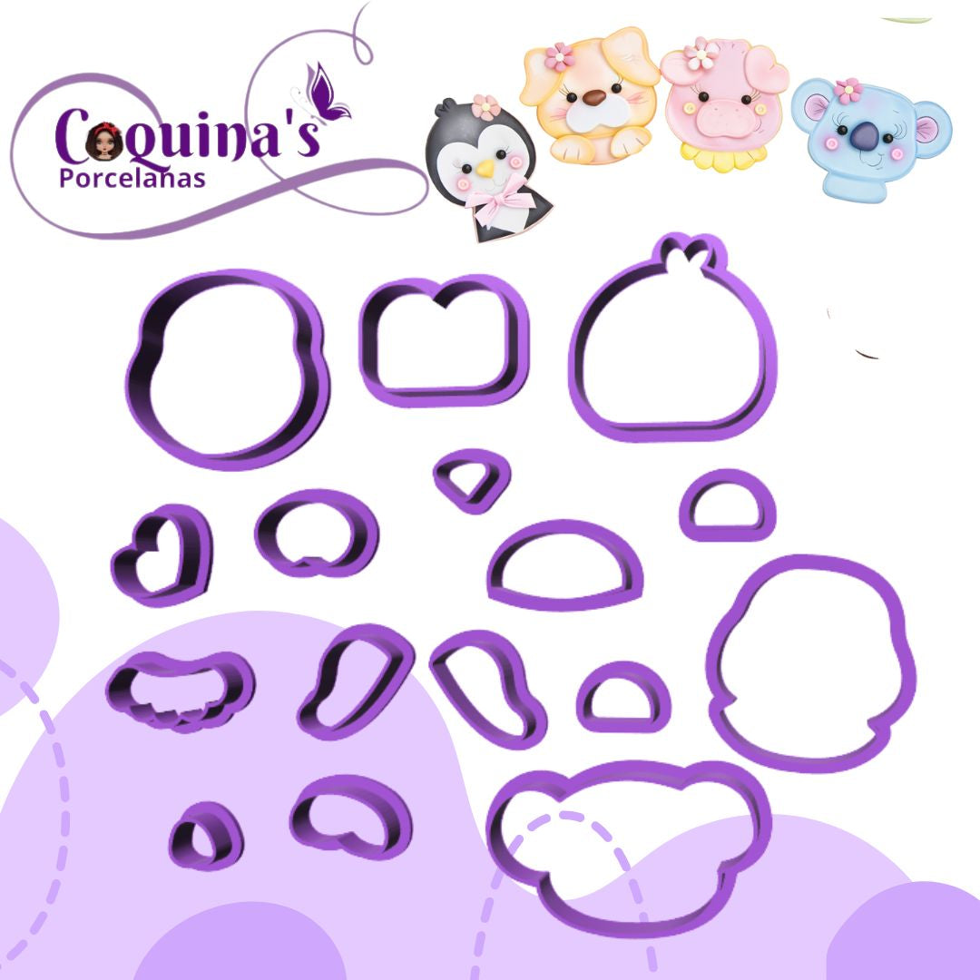 Kit Animalitos Cute # 1 (#2977)