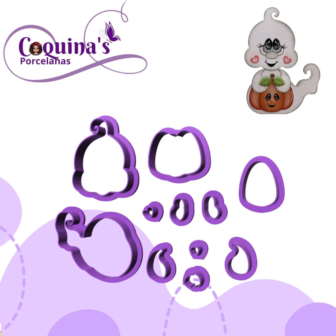 Fantasmita con Calabaza (#3631) 9 cm
