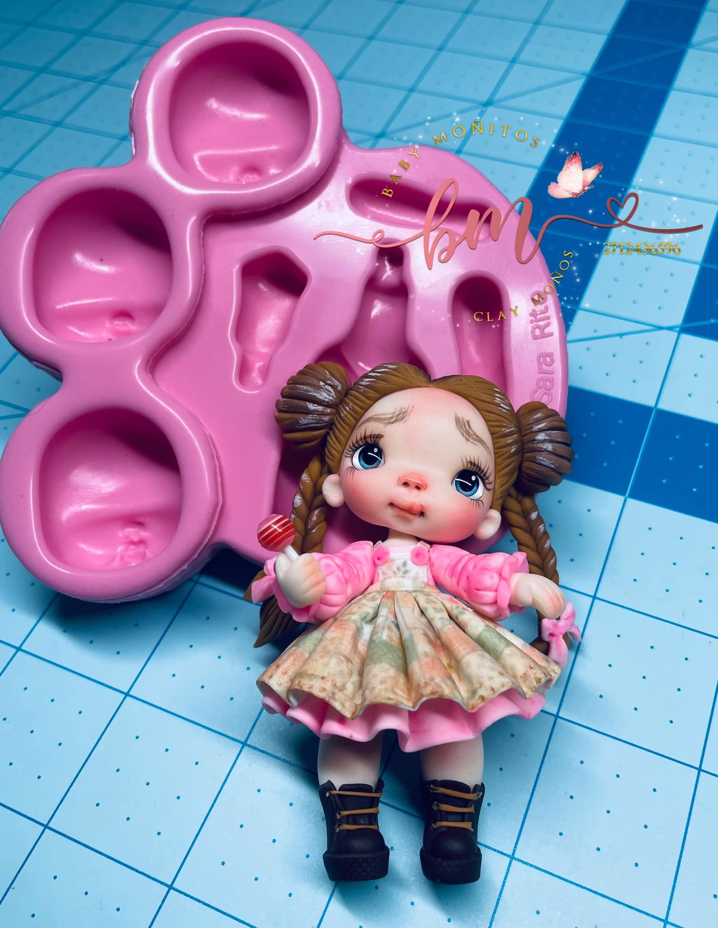 Coleccion Aurora 5 Moldes by Baby Moñitos Sara Rito