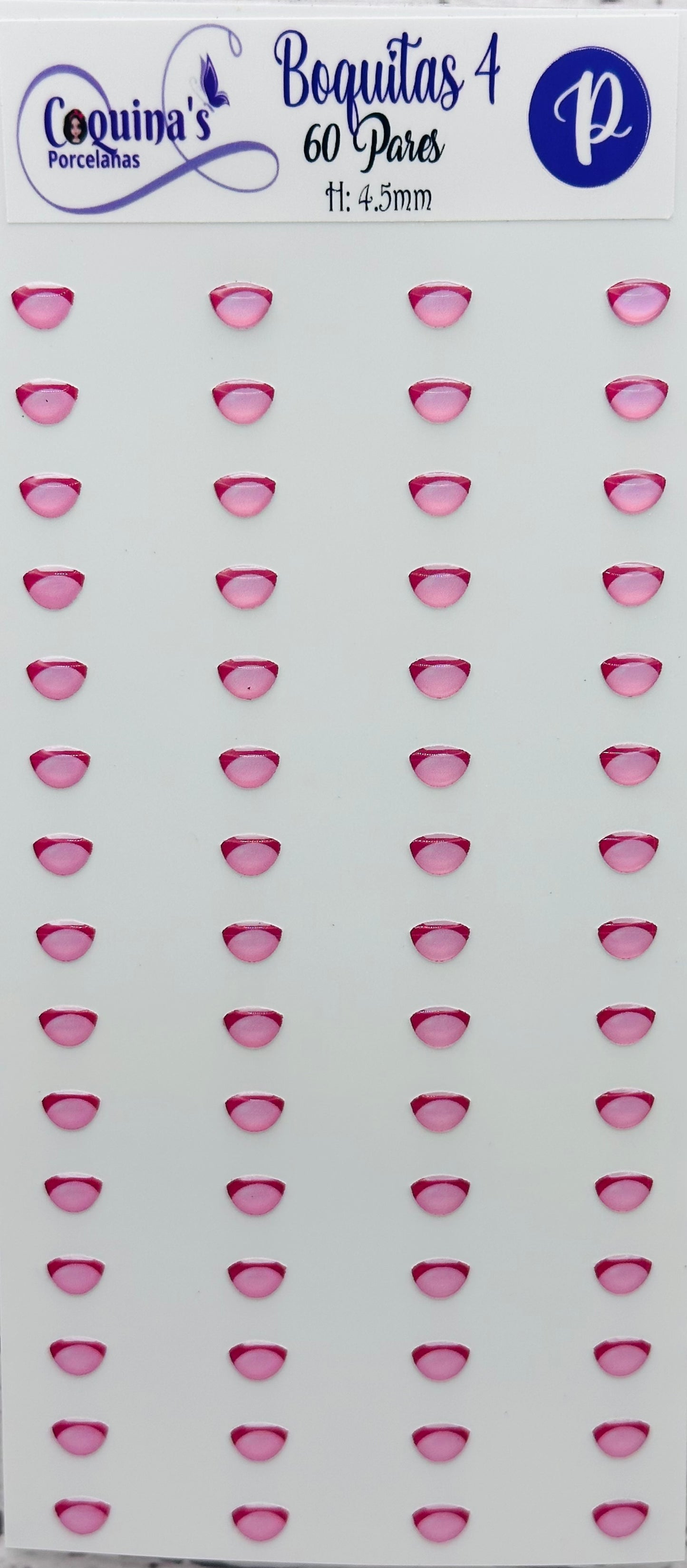 Boquitas 4P 60 Pares 4.5mm