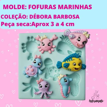 Molde Fofuras Marinhas