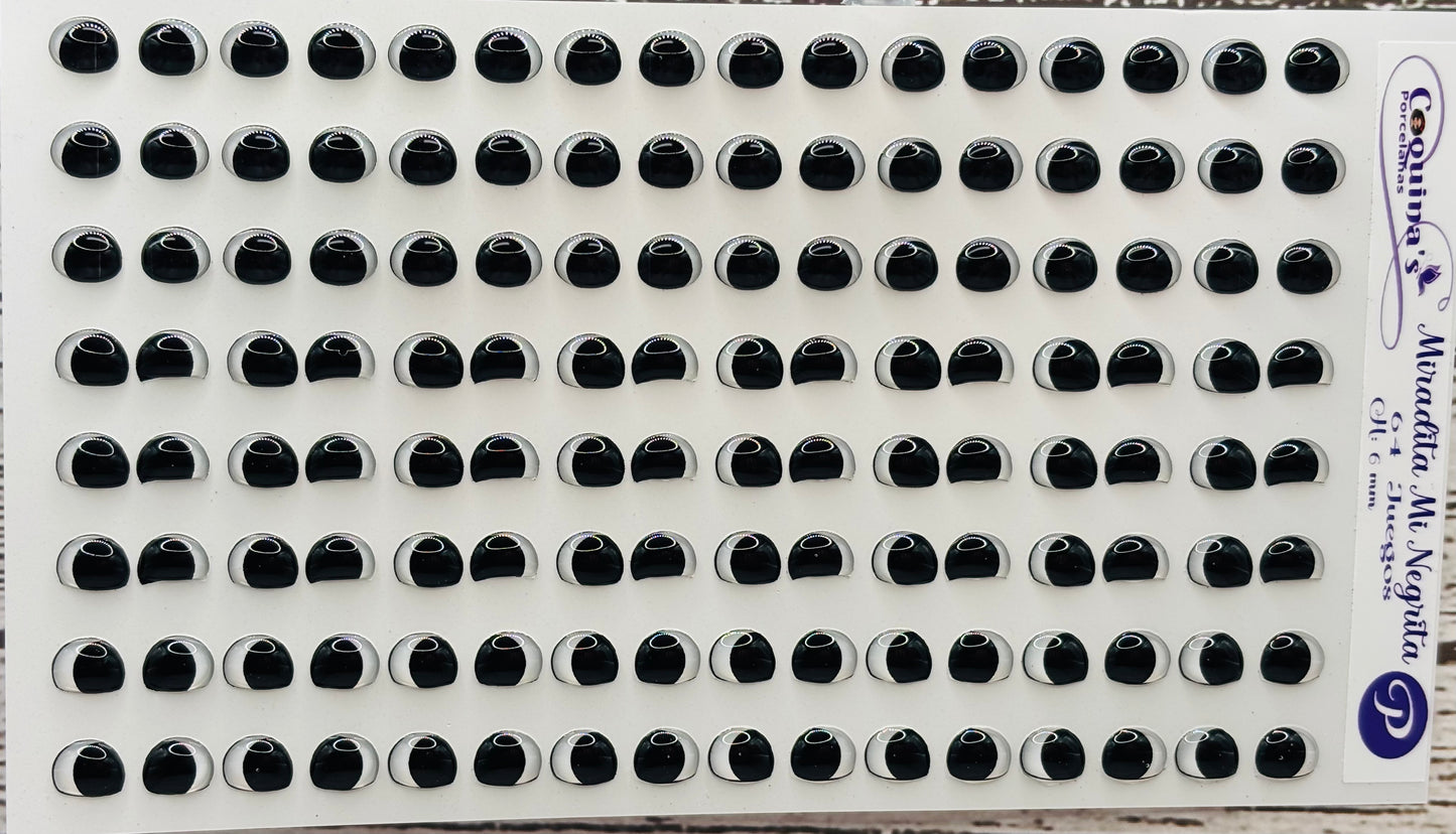Miradita Mi Negrita 64 Pares/ 6mm