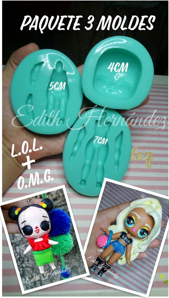 Lol y OMG Set de Moldes (3pz) EH