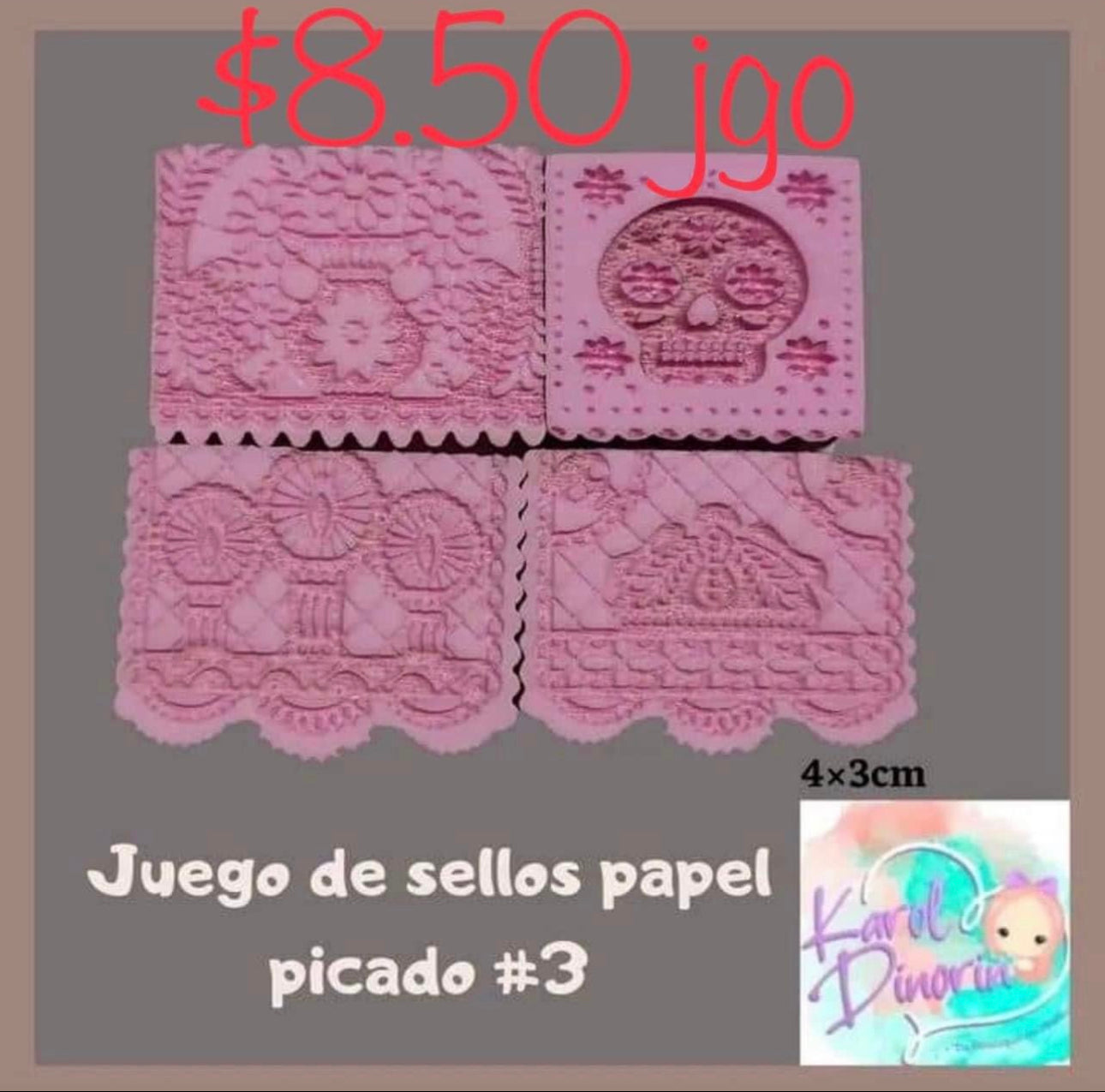 Jgo Sellos Papel Picado 4ct