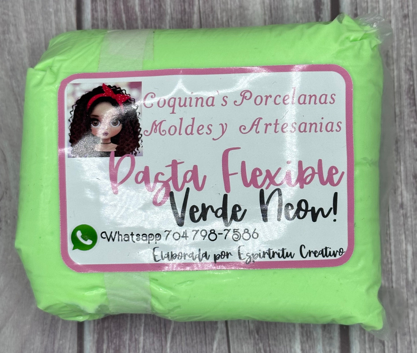 Pasta Flexible Verde Neón EC 250 gr