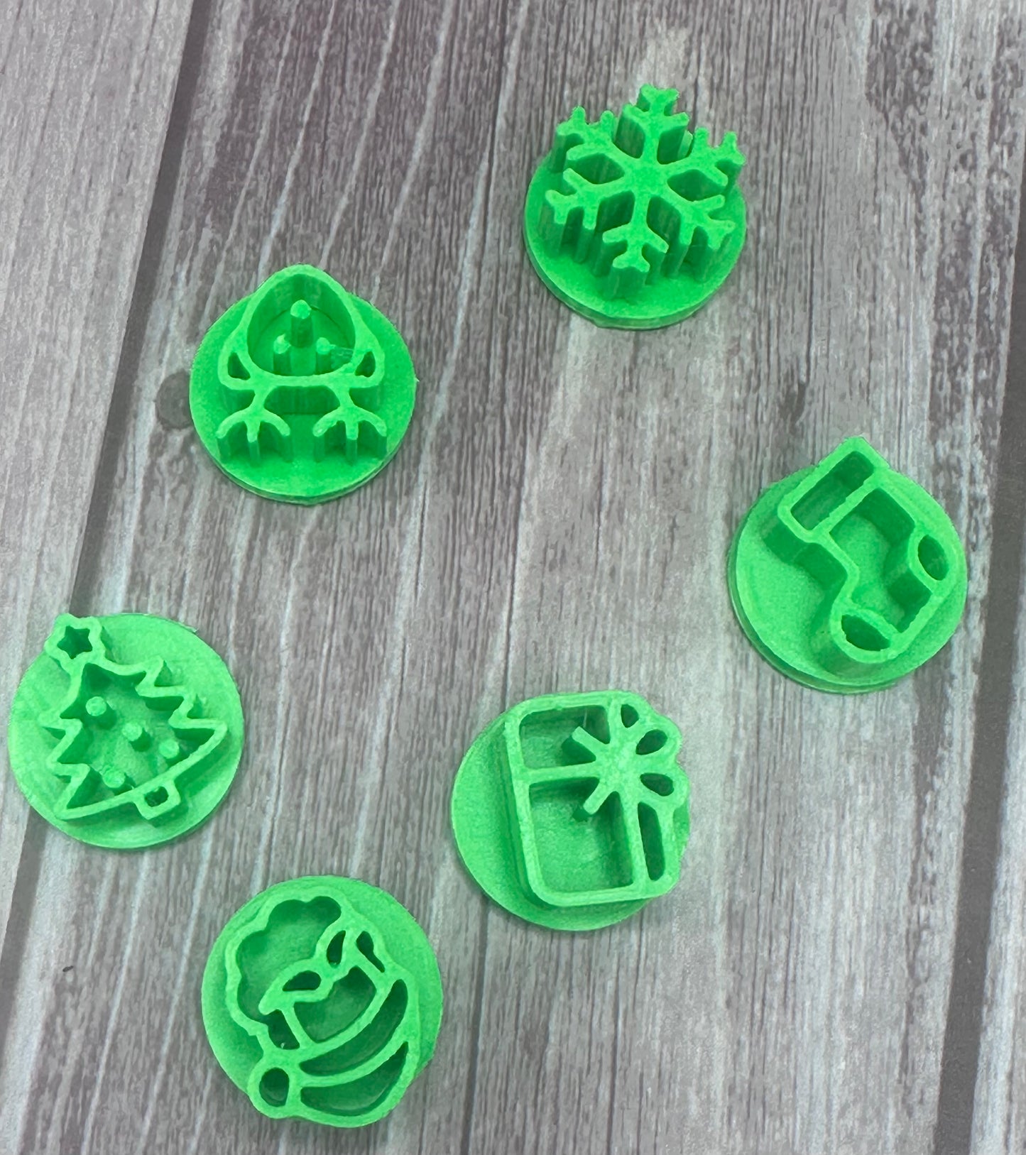 Sellos Navidad 2 cm 6pz