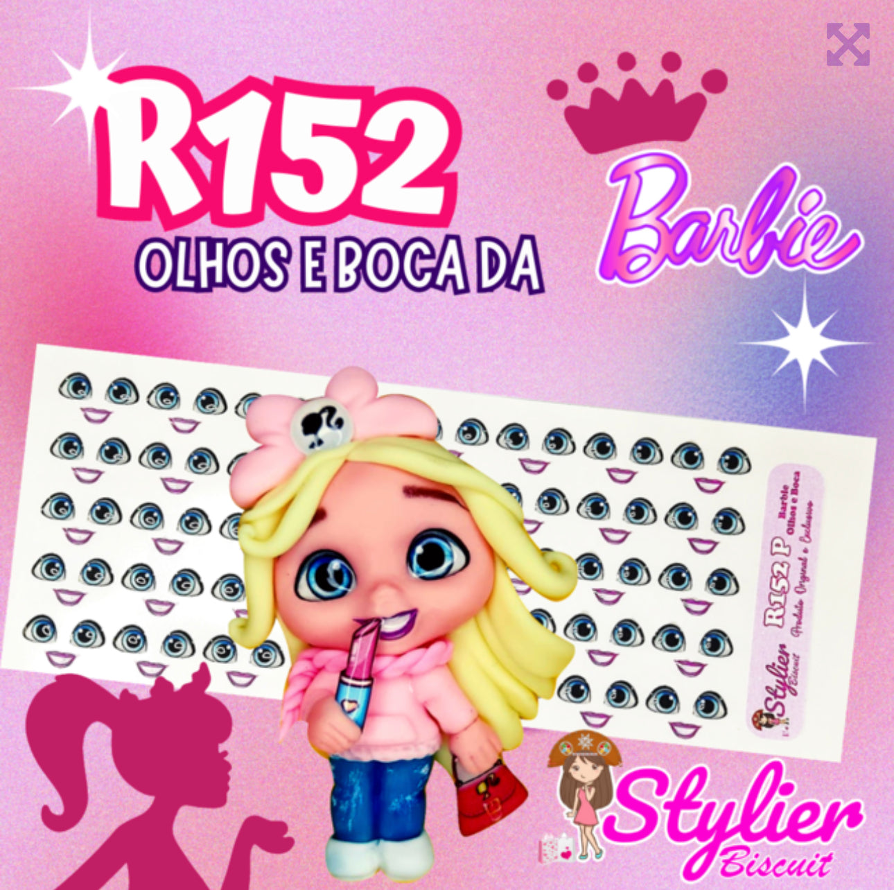 Ojitos y boca Barbie R152 P