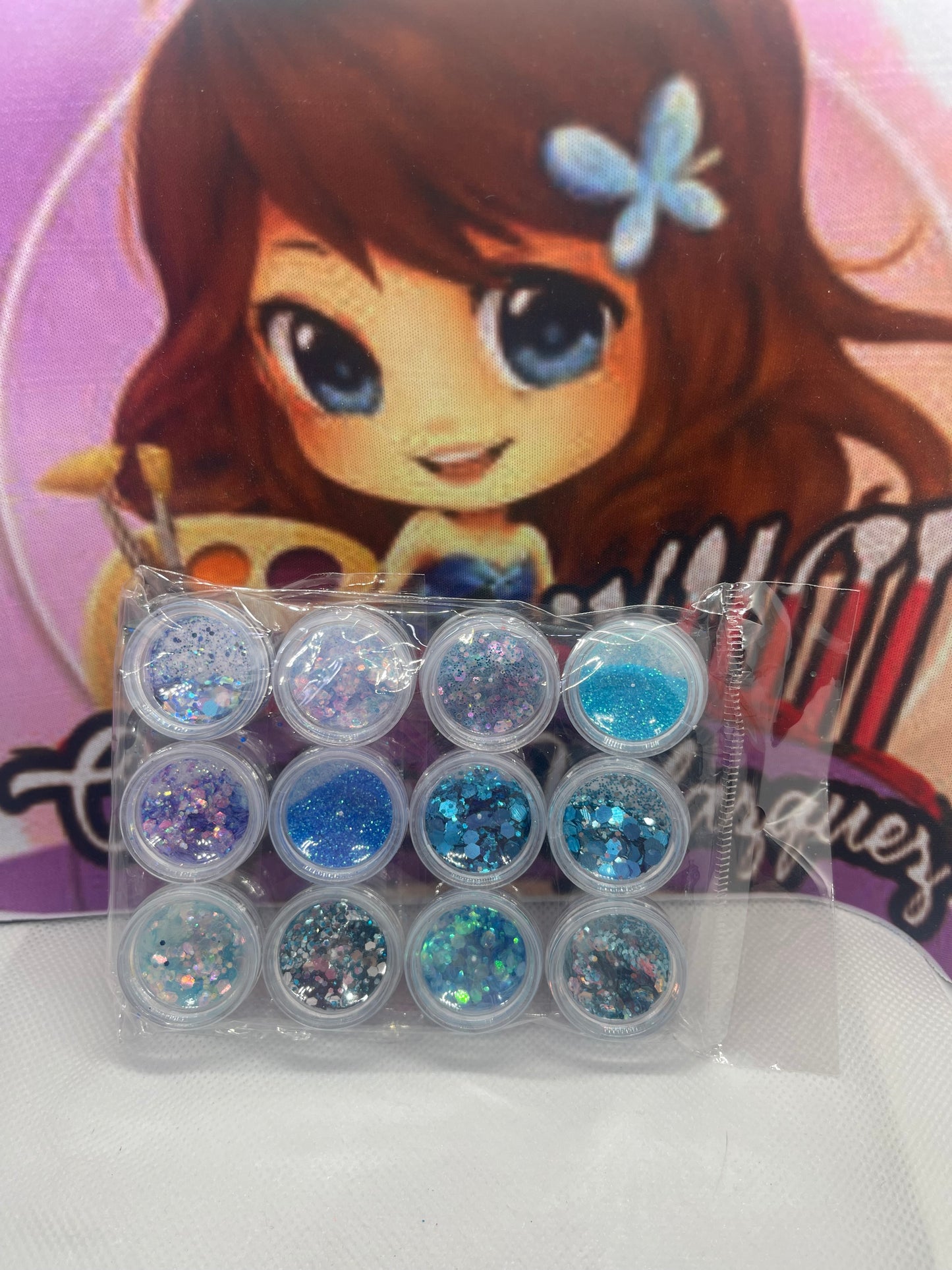 Kit Cola de Sirena Azul 12 ct