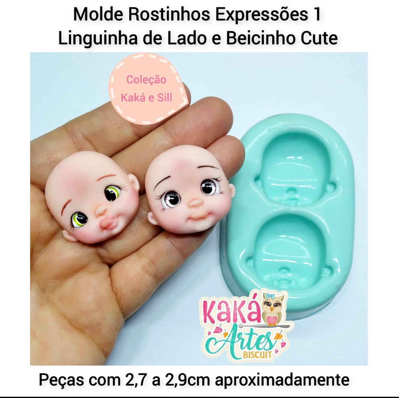 Molde Rostinhos Expressões 1 - Kaká e Sill