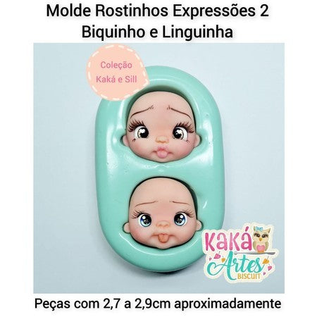 Molde Rostinhos Expressões 2 - Kaká e Sill