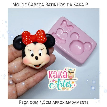 Molde Cabeça Ratinhos da Kaká P