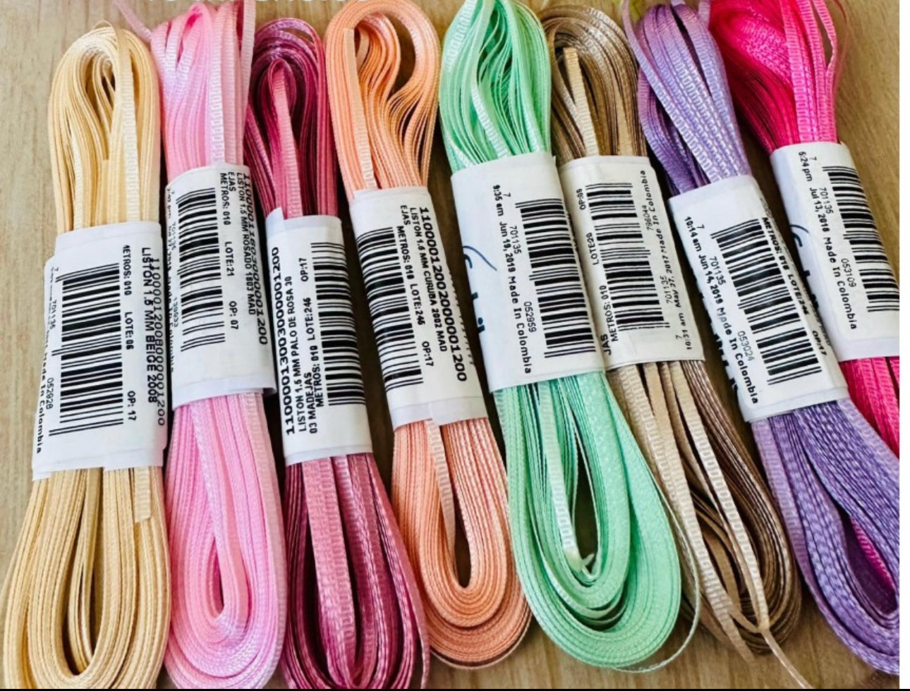 Liston Rosa Bebé 1.5mm 10 metros