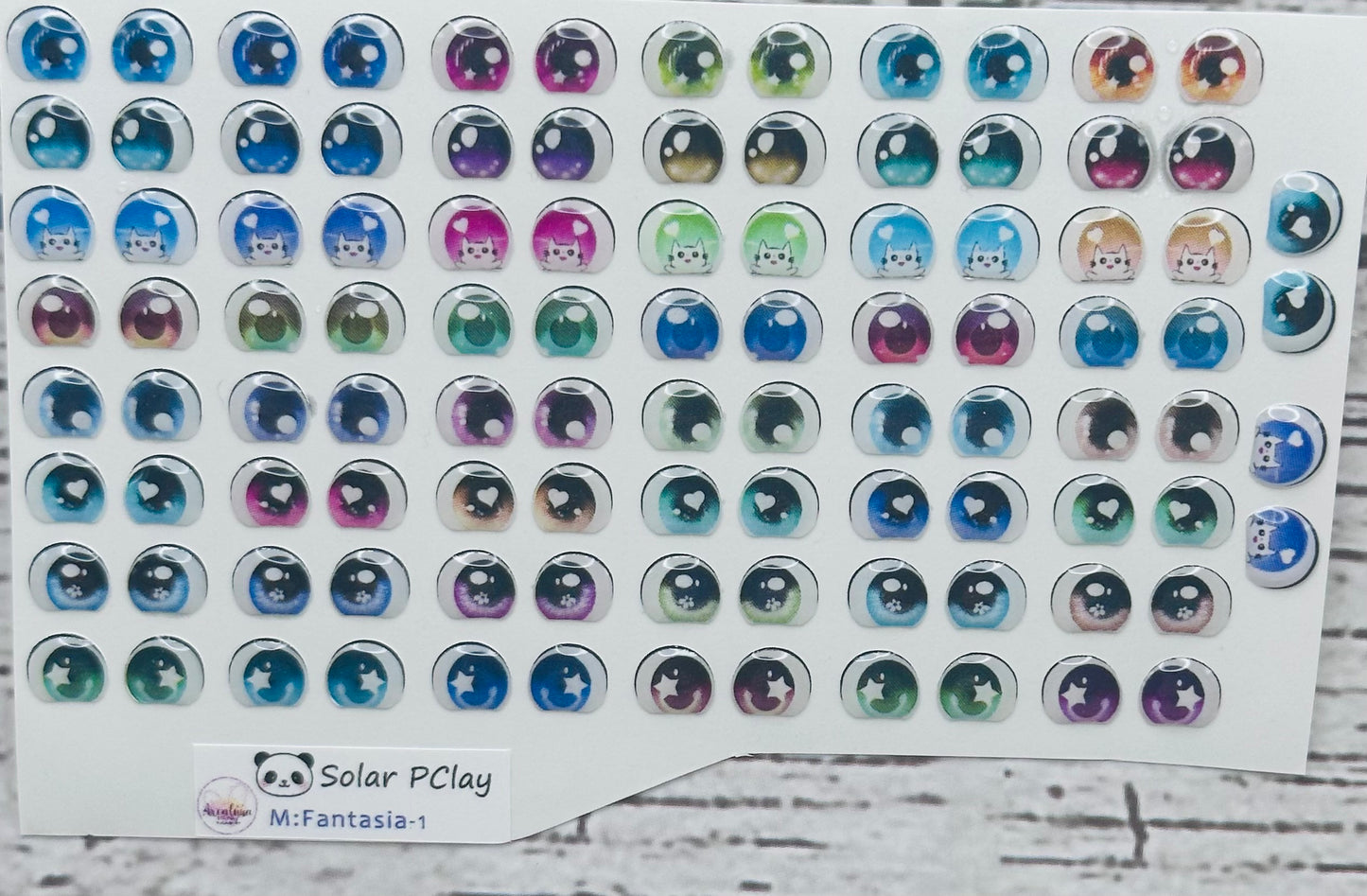 Ojitos Fantasia 1- 5mm 50 pares