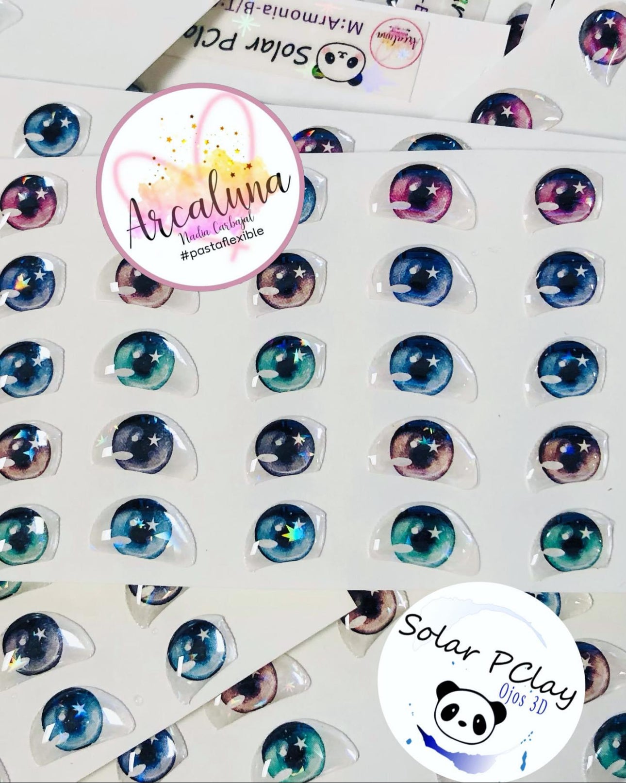 Ojitos Armonía Modelo b 6mm 25 pares