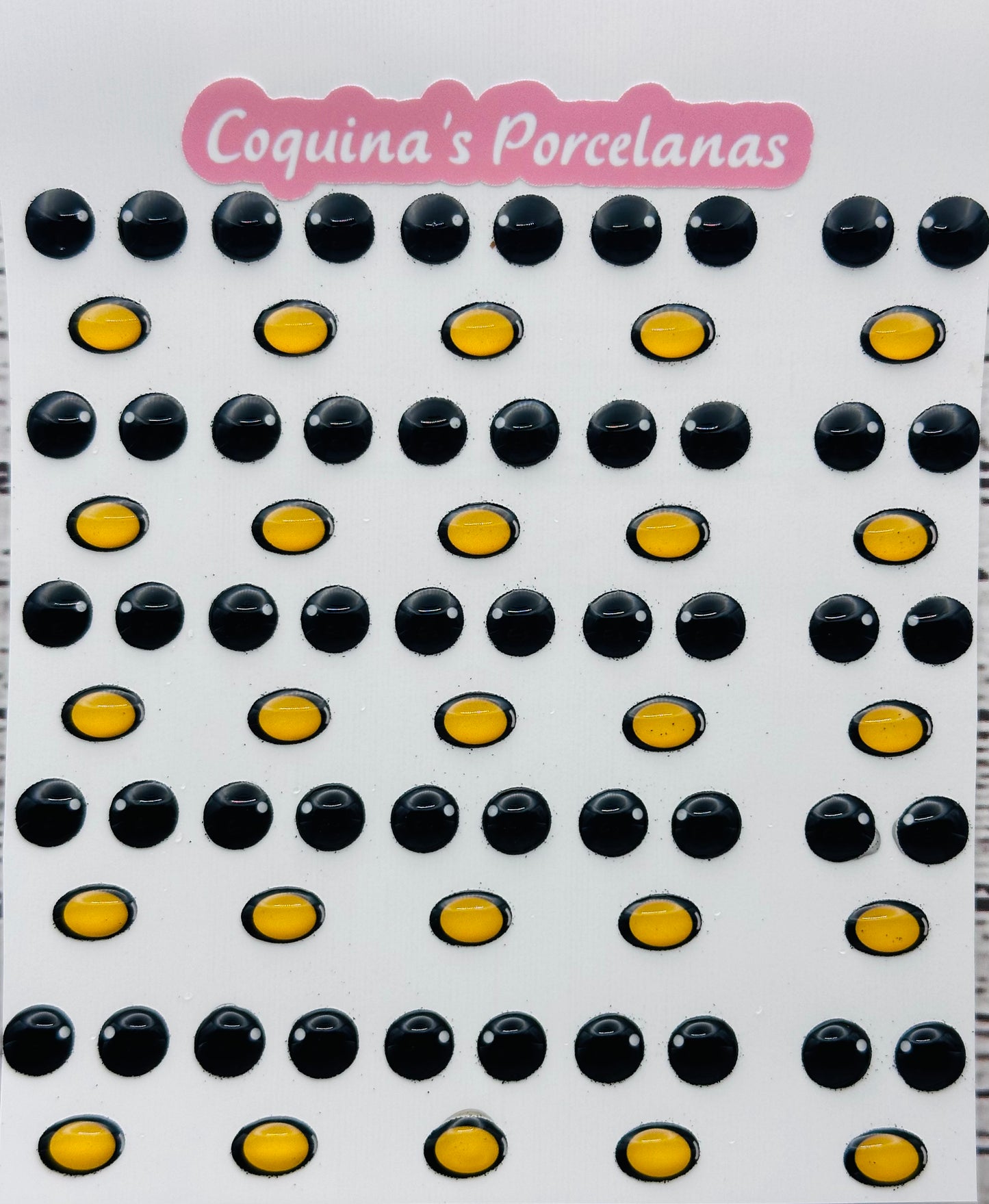 Ojitos Kitty Kit 1 (25 pares Ojitos 6mm y Nariz 5mm)