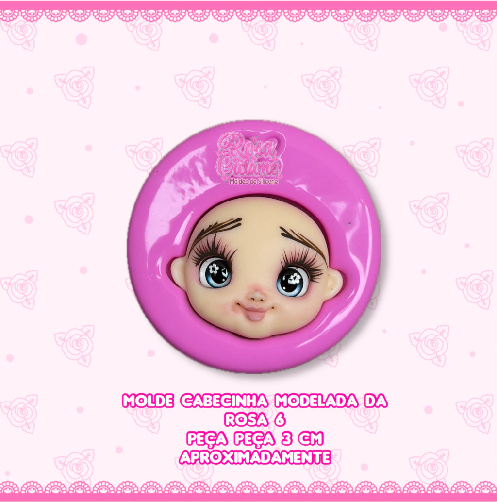 Cabecinha Modelada da Rosa 6 (RC)
