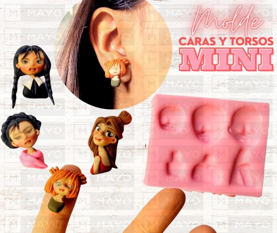 Cara y Torso Mini aretitos F-471
