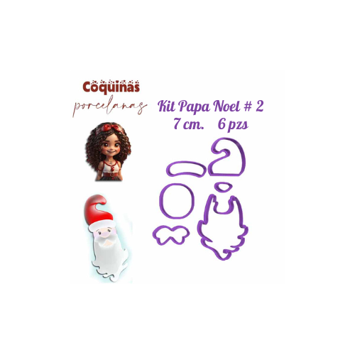 Kit Papa Noel #2 7cm-6 pzas
