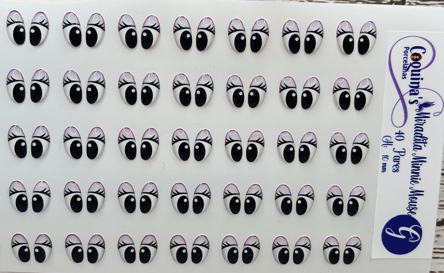 Miradita Minnie Mouse 10 mm/40 Pares