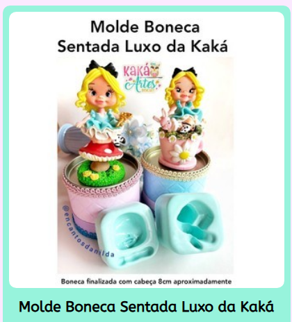 Boneca Sentada Luxo da Kaká (2Moldes)