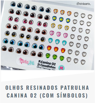 Olhos Resinados Patrulha Canina 02 Símbolos P