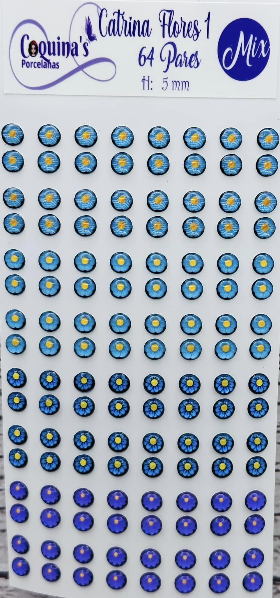 Catrina Flores 1 64 pares 5mm