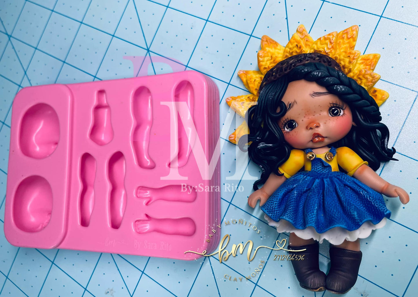Coleccion Aurora 5 Moldes by Baby Moñitos Sara Rito