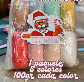 Paquete Dulce Navidad 8ct Pasta Pigmentada (800gr) by TF