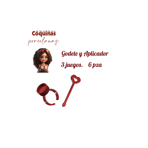 Godete y Aplicador 3 juegos, 6pz