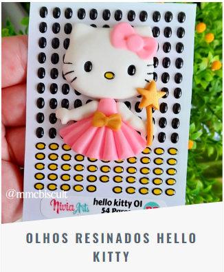 Olhos Resinados Hello Kitty P, Mixta