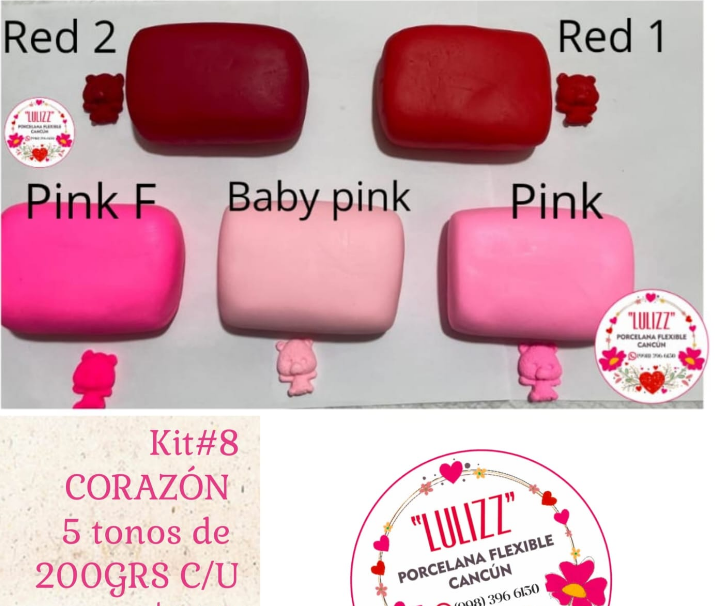 Porcelana Fria Kit # 8 5Ct/ 200 gr  (1 kilo) by Lulizz