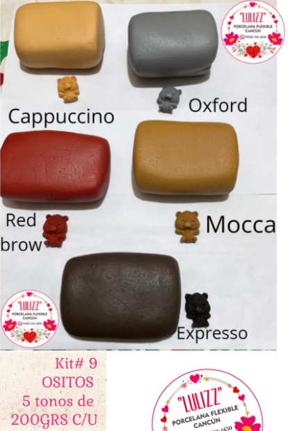 Porcelana Fria Kit # 9 5Ct/ 200 gr  (1 kilo) by Lulizz