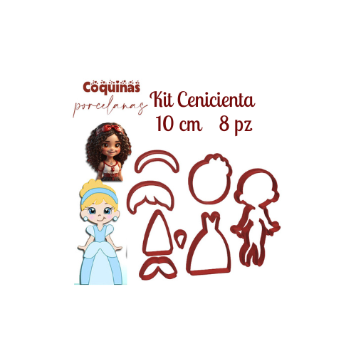 Kit Cenicienta 10 cm 8pz