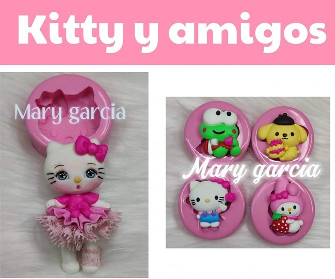 Kitty Amigos (MG) **Kit de 5 Moldes **