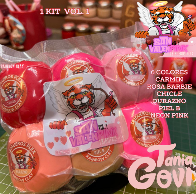 Paquete 100 Grs San ValenPink Vol 1  6 Colores