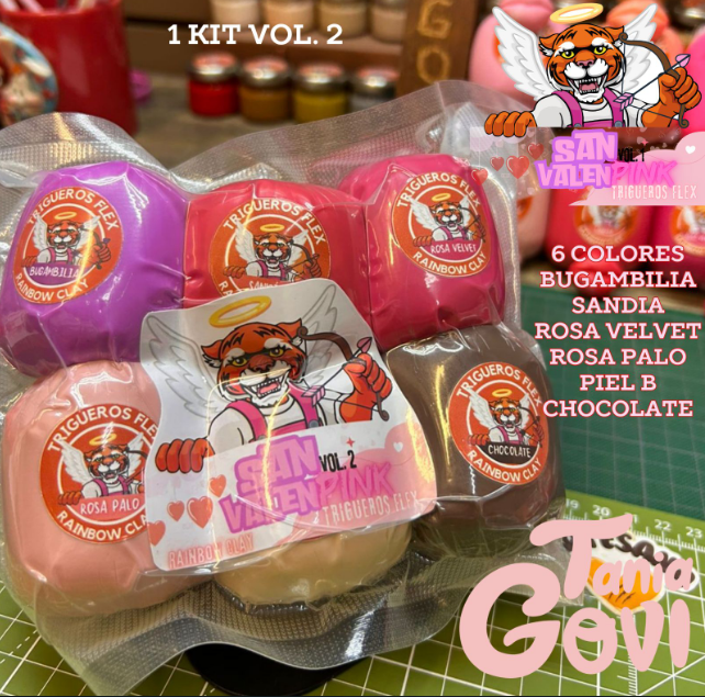 Paquete 100 Grs San ValenPink Vol 2  6 Colores