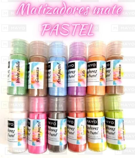 Matizadores Mate en Polvo Pastel 12 Ct