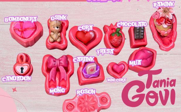 Paq. Mini Moldes San ValenPink 12 pz