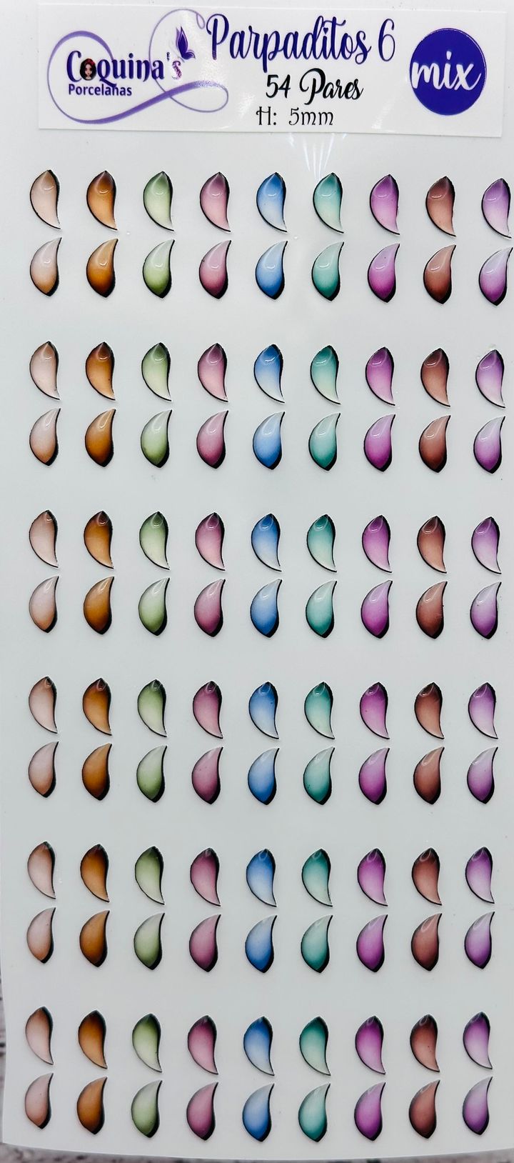 Parpaditos # 6 54 Pares 5 mm