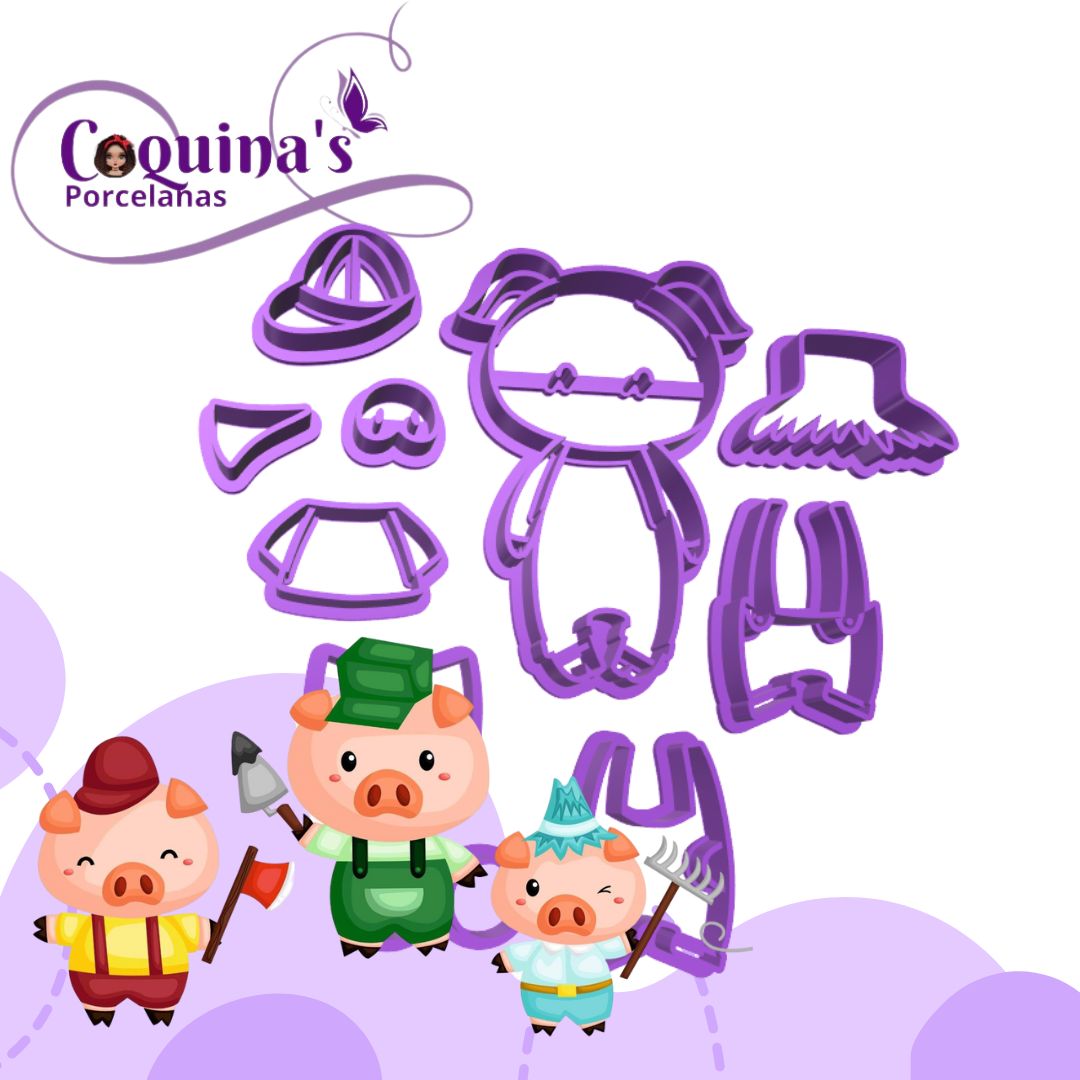 Kit 3 Cochinitos Tiernos