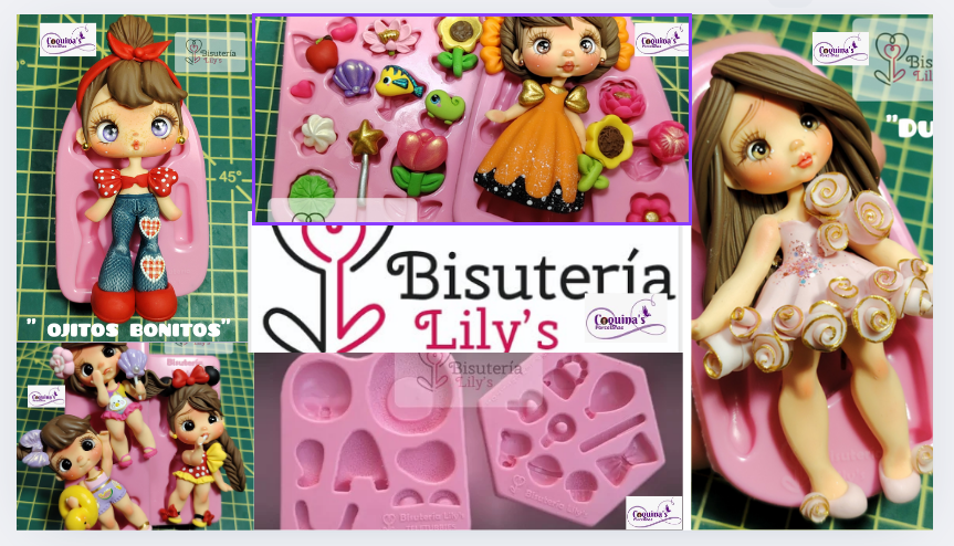 Coleccion Magica de Bisuteria Lily's 6 Moldes