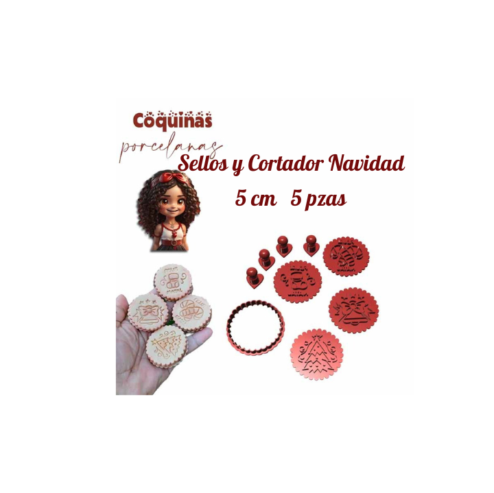 Kit Sellos Navidad y Cortador (#1353)
