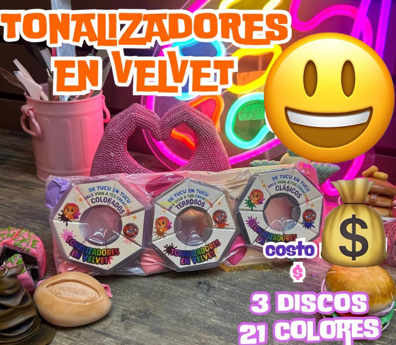 Tonalizadores Velvet 3 Discos/ 21 Colores