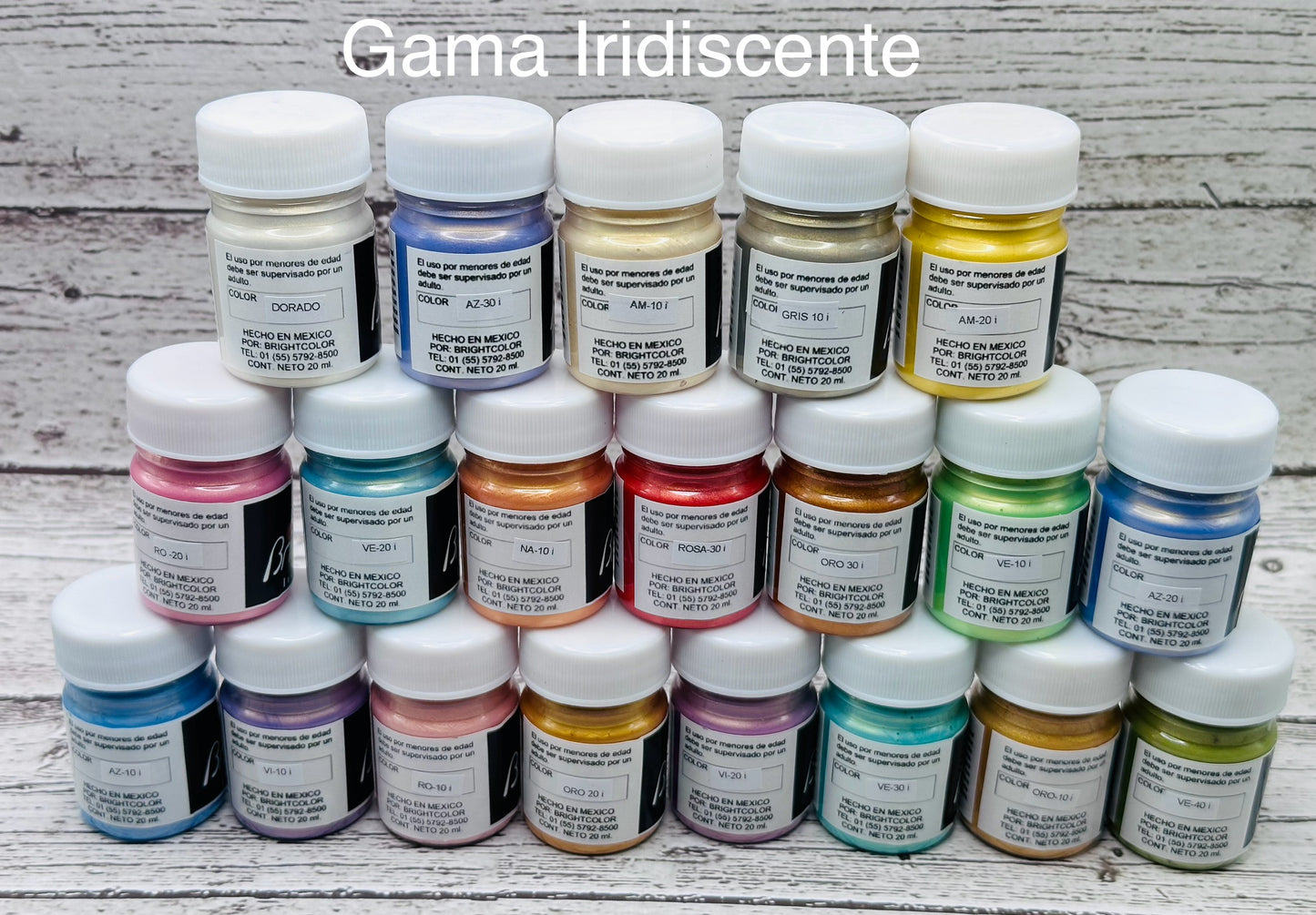 Brillacolor Iridiscente 20 diferentes Colores