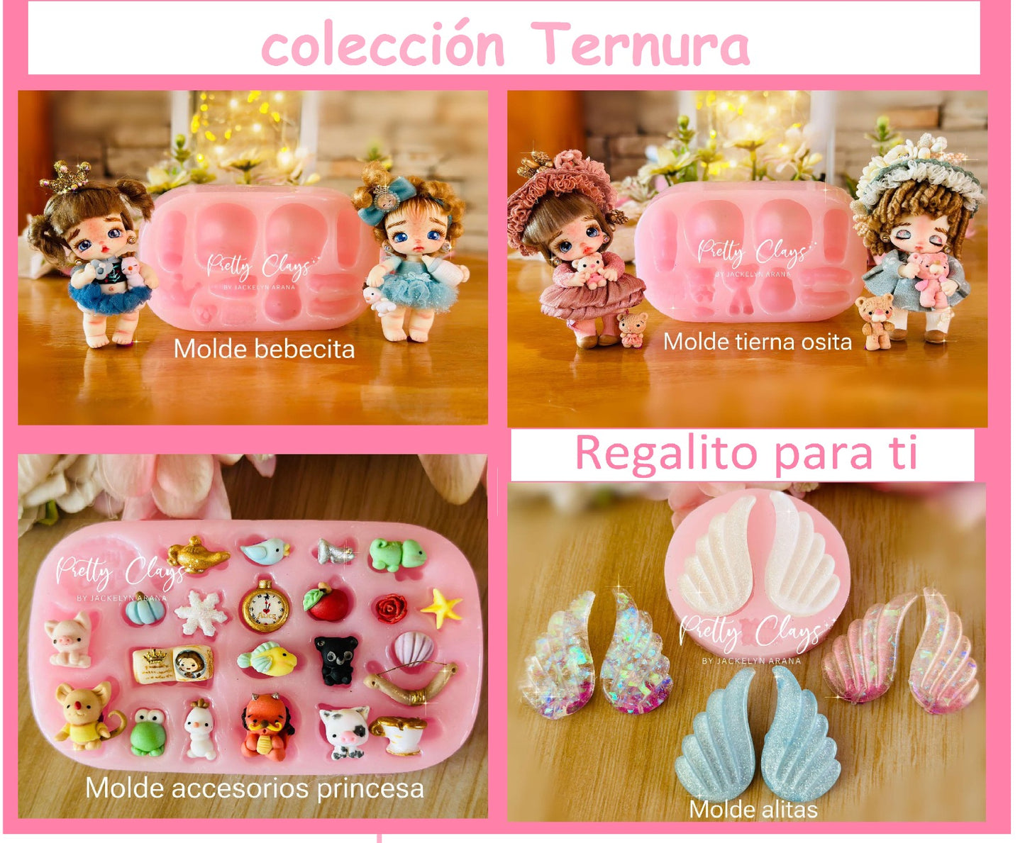 Colección Combo Ternura y Navidad + 3 Carteritas Resinados