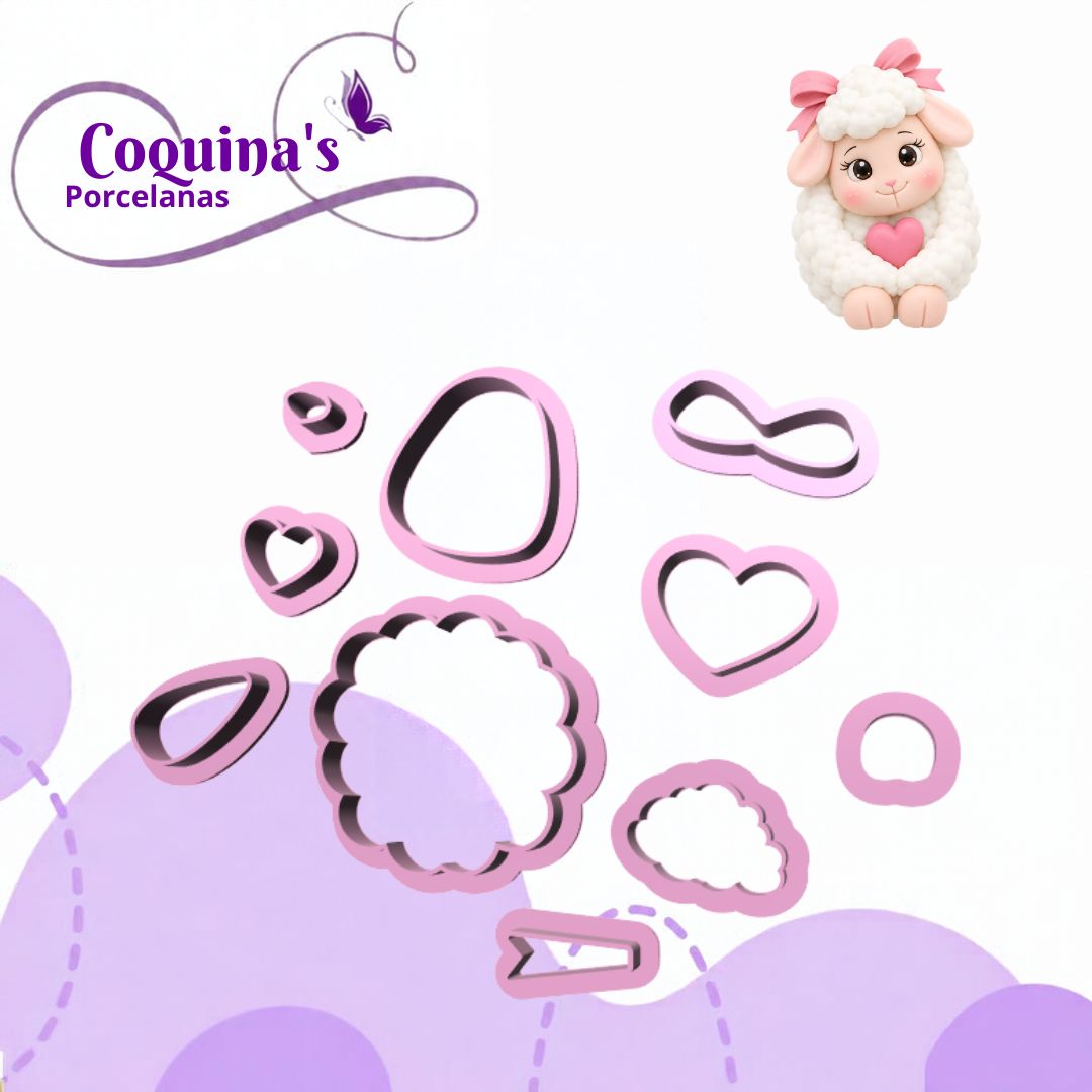 Ovejita Corazon de Nube (#3779) 5 cm