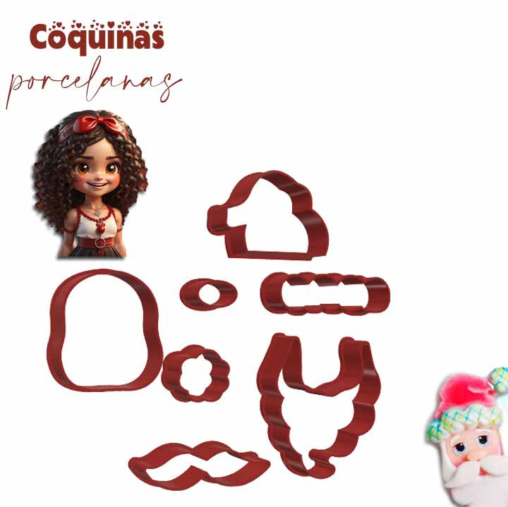 Kit Cortadores Papá Noel de Coquina's