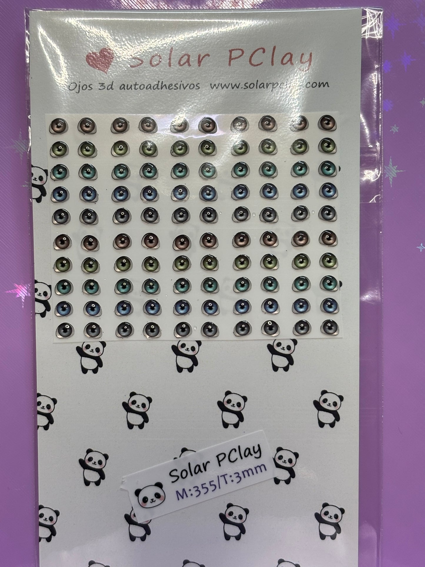 Ojitos Solares M132-3mm 50 pares