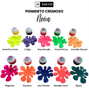 Pigmentos Cremosos Neon 10 ct